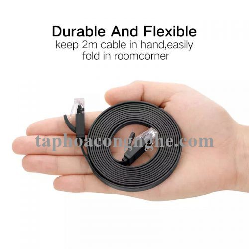 Ugreen 11237 3M màu Đen Cáp mạng LAN CAT6 UPT cáp dẹp NW104 30011237